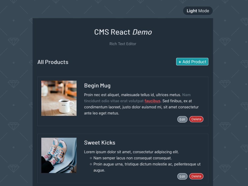 React demo homepage